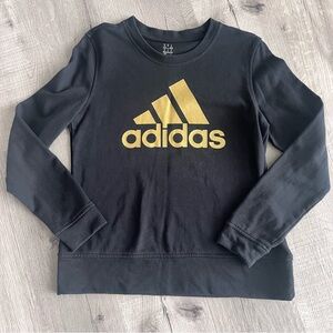 Adidas Black and Gold Logo Sweatshirt